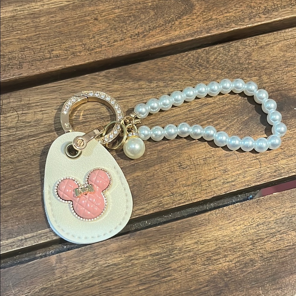 Pearl and Pink Keychain Accessory NIP